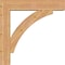 Ekena Millwork Thorton Block Smooth Bracket w/ Offset Brace, Western Red Cedar, 7 1/2"W x 36"D x 36"H BKT0806X36X36THR05SWR - alternate 3